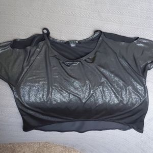Grey shiny top